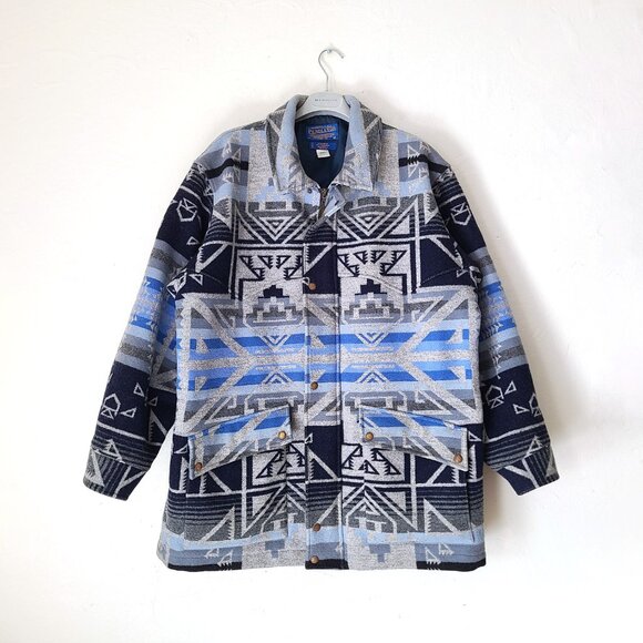 Pendleton Wool Thinsulate Jacket Men’s L – Aztec Navajo Southwestern Vintage USA - Picture 1 of 16